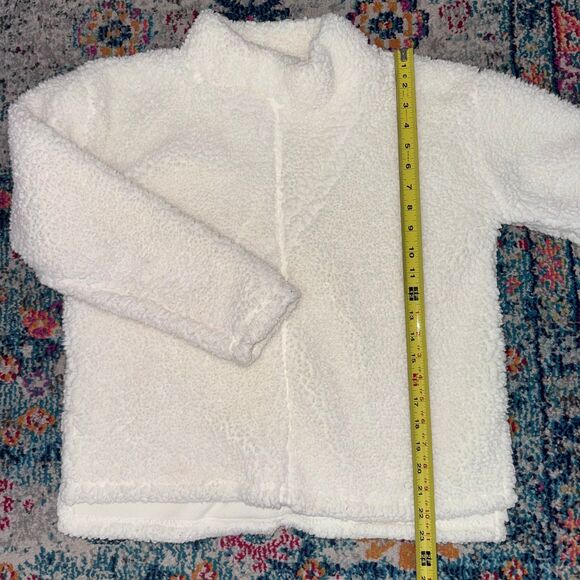 SUMMERSALT. Women's Cream Sherpa Pullover Hoodie Size Small - Picture 4 of 6